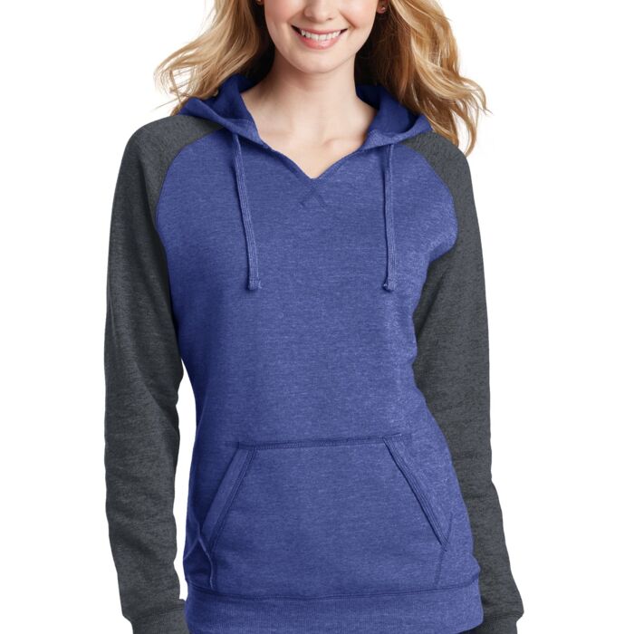 Women's Lightweight Fleece Raglan Hoodie Thumbnail