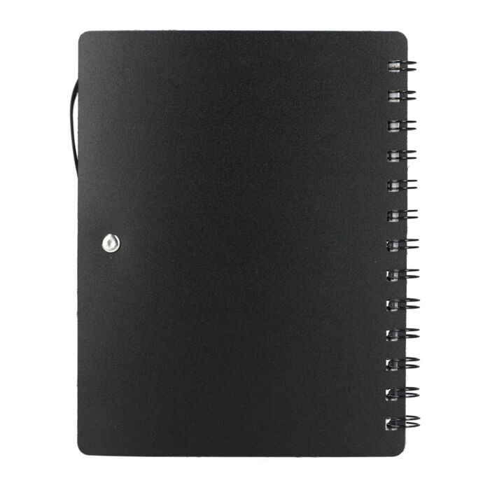 5" x 7" Recycled Dual Pocket Spiral Notebook w Pen Thumbnail