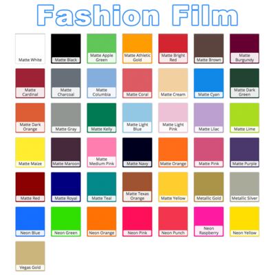 Fashion Film Transfer Vinyl  Thumbnail