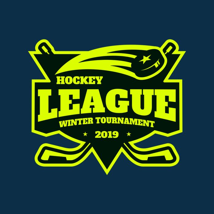 League Hockey Winter Tournament logo template Thumbnail