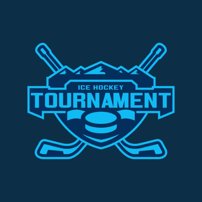 Tournament Ice Hockey logo template Thumbnail
